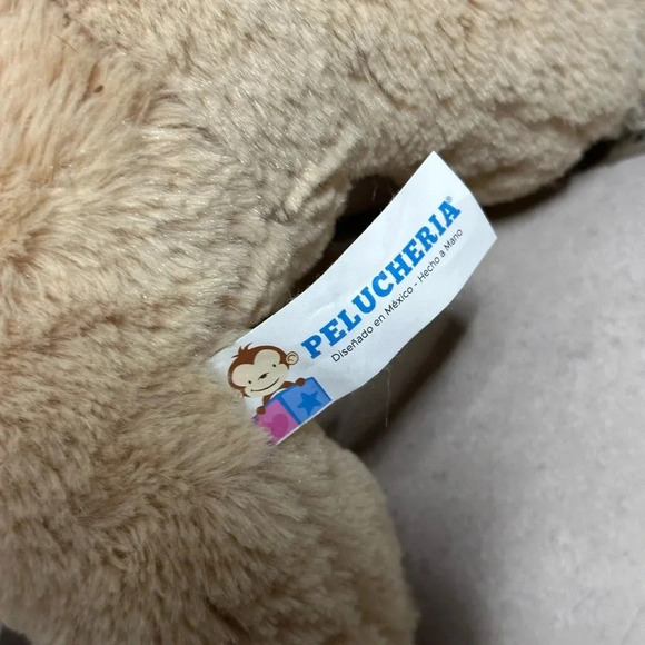 Brown Teddy Bear Tan Bow Plush Stuffed Animal Toy Pelucheria Soft. - Picture 5 of 6